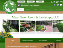 Tablet Screenshot of meangreenlawncare.com